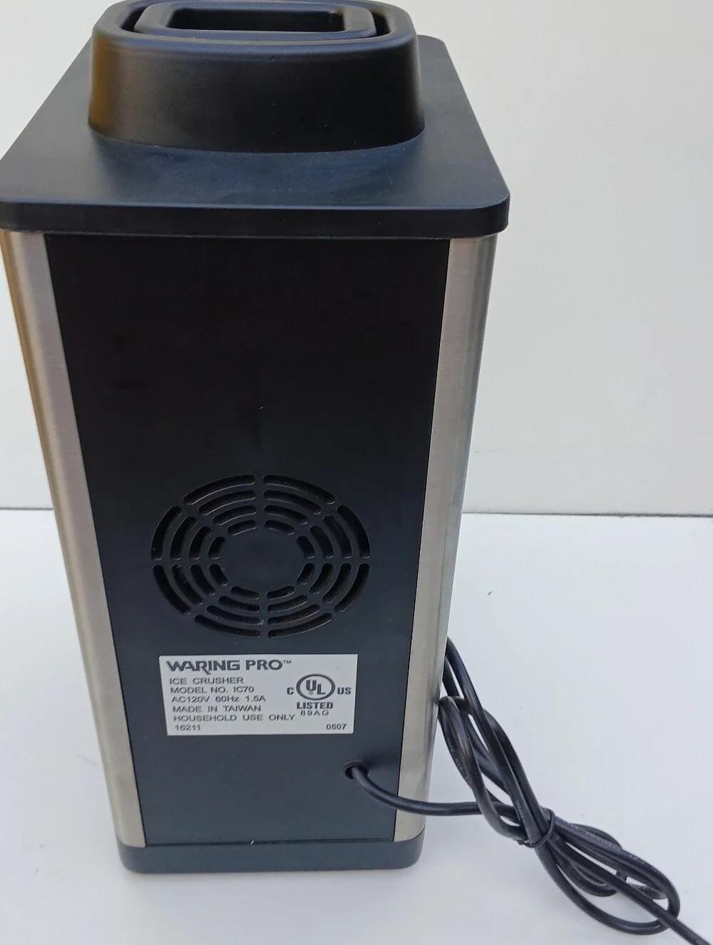 Waring Pro Stainless Steel Professional Ice Crusher - Silver/Black